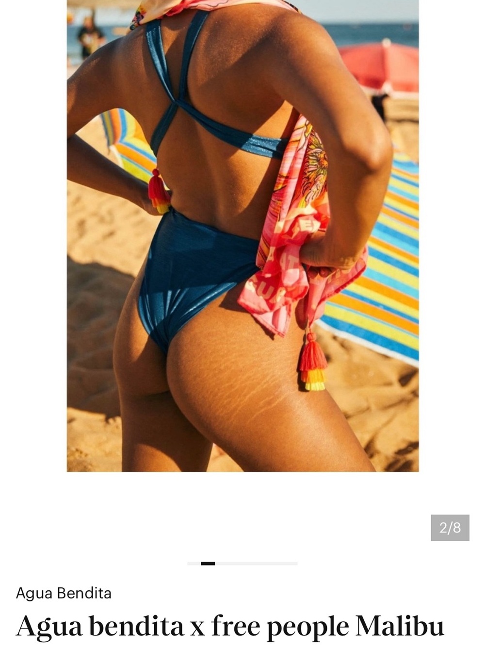 Agua Bendita Teal Cross-Back One-Piece Swimsuit